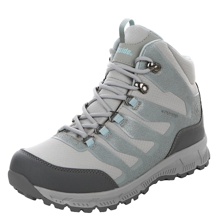 Size 9 M, Women's Hargrove Mid, Waterproof Hiking Boot, Gray/Aqua PR